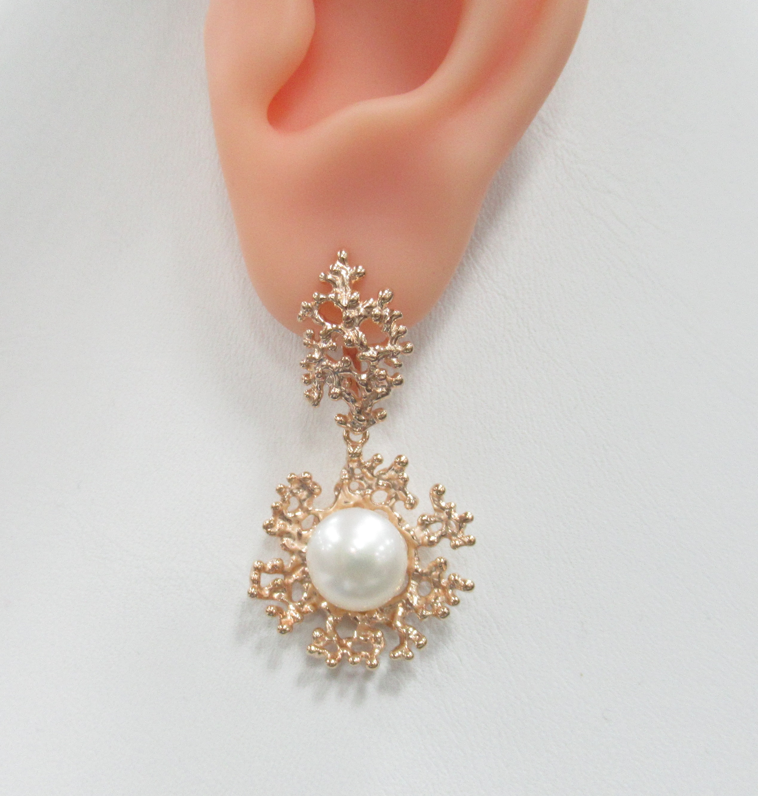 Серебряные серьги с жемчугом